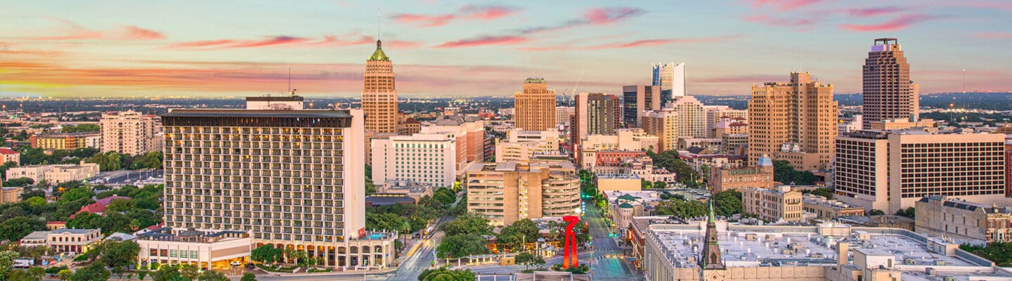 San Antonio, San Antonio skyline, local office, real DOOH inventory bookable by the hour on Blindspot