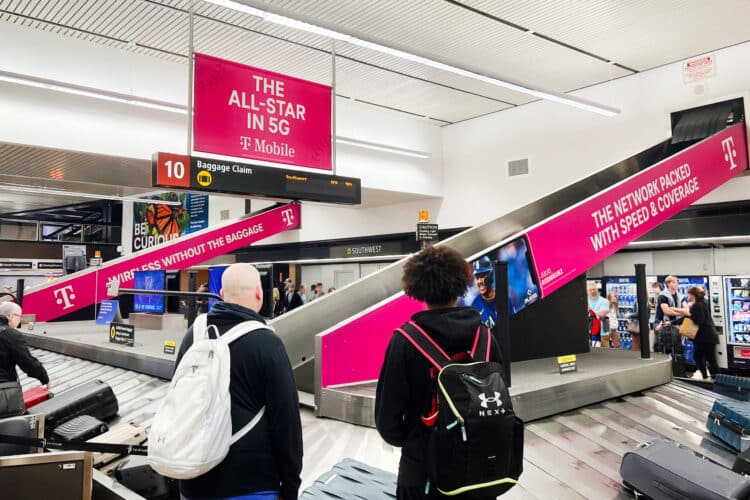 Seattle Airport, SEA media module, real DOOH inventory bookable by the hour on Blindspot