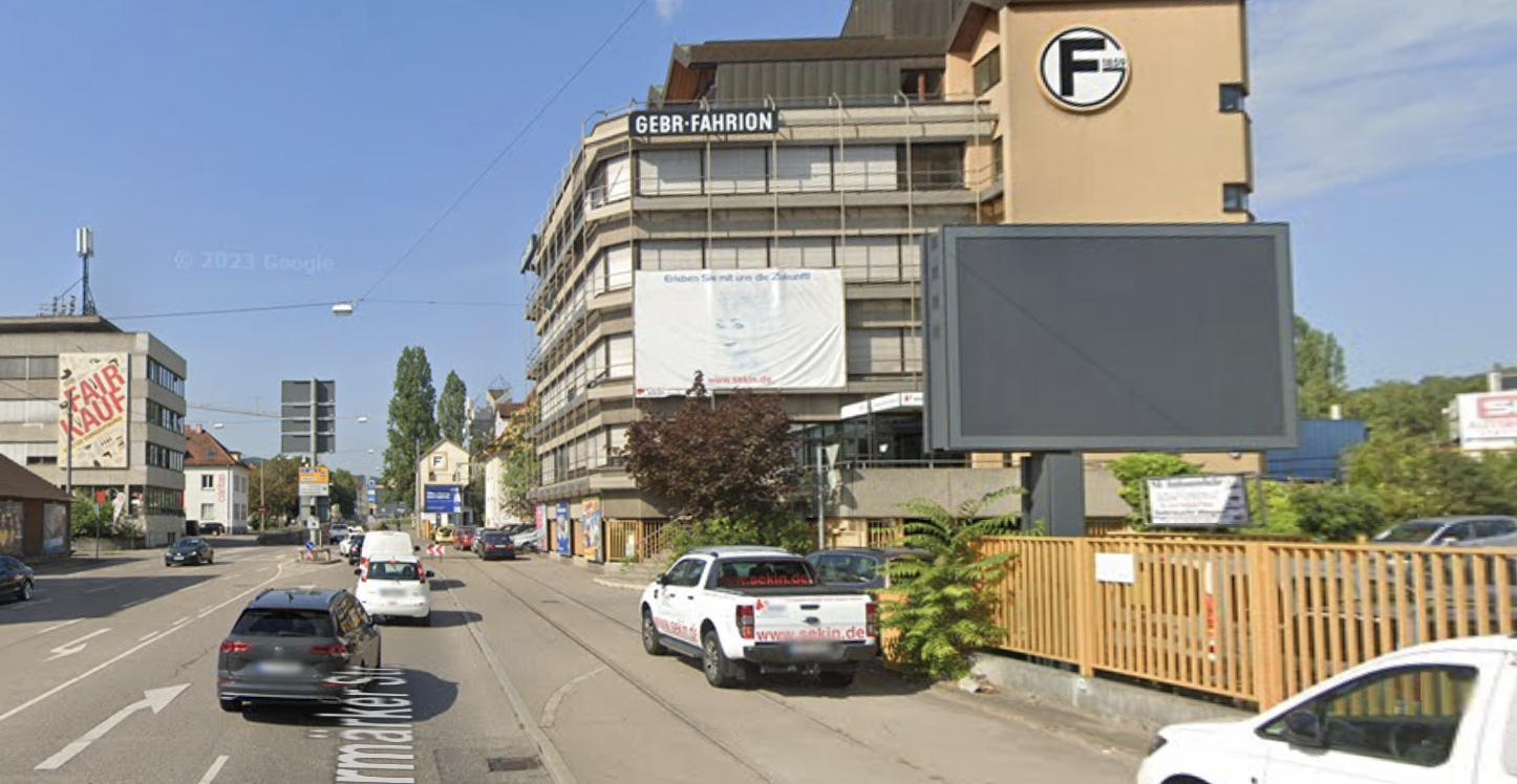 Stuttgart, 50 Steiermärker Str. - roadside digital panel, real DOOH inventory bookable by the hour on Blindspot