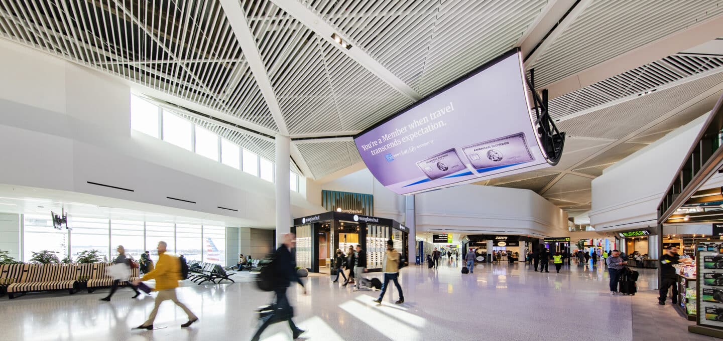 Times Square spectacular, real DOOH inventory from operator partner Clear Channel Spectacolor, bookable by the hour on Blindspot
