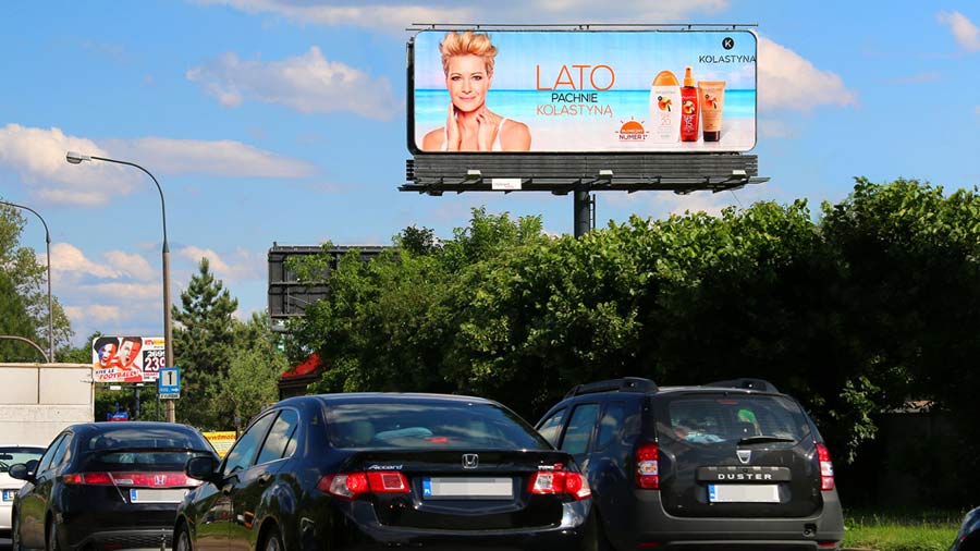Warsaw, Supercityboard 12x4 m, Warsaw, real DOOH inventory bookable by the hour on Blindspot
