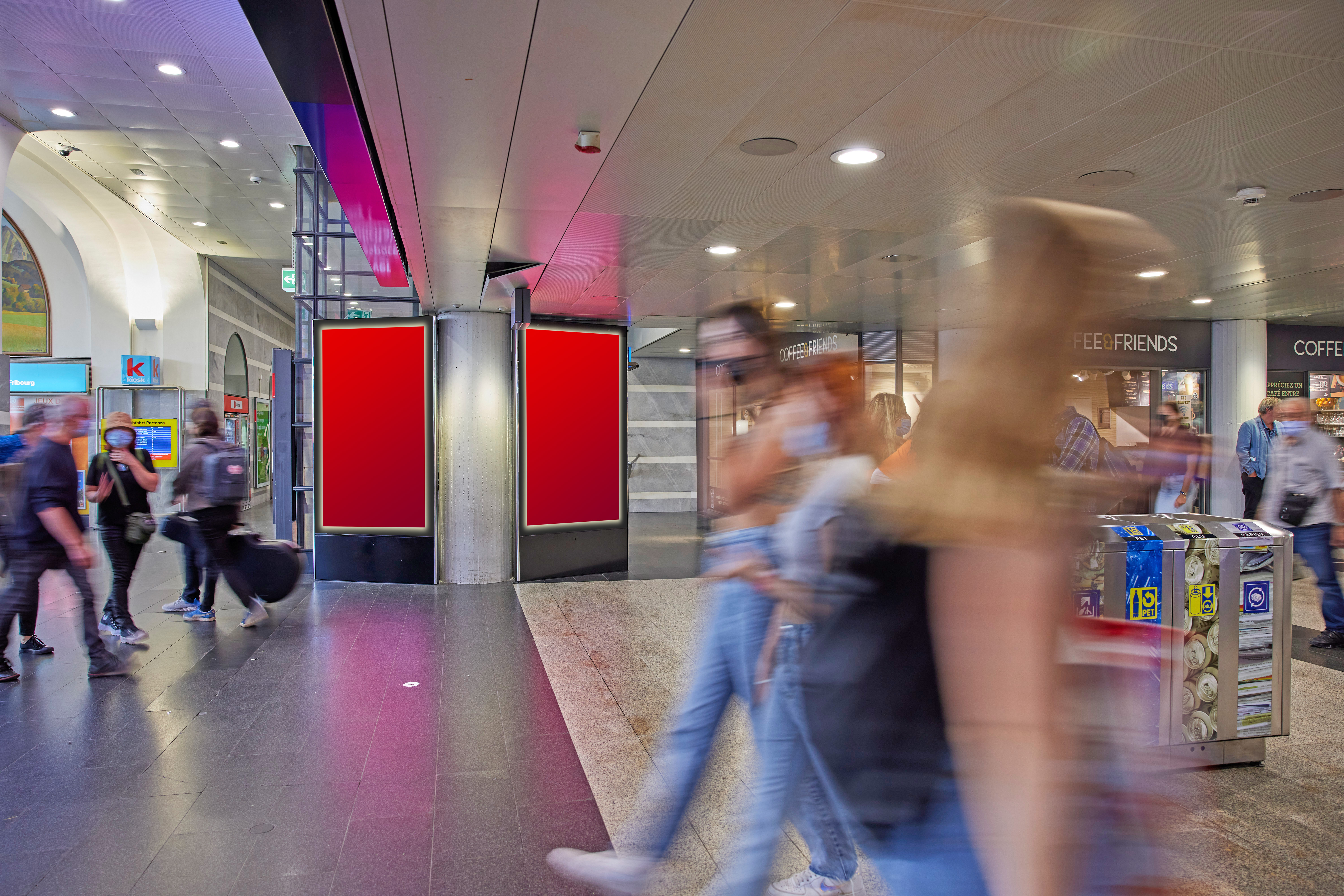 Zurich, Rail ePanel, Swiss station, real DOOH inventory bookable by the hour on Blindspot