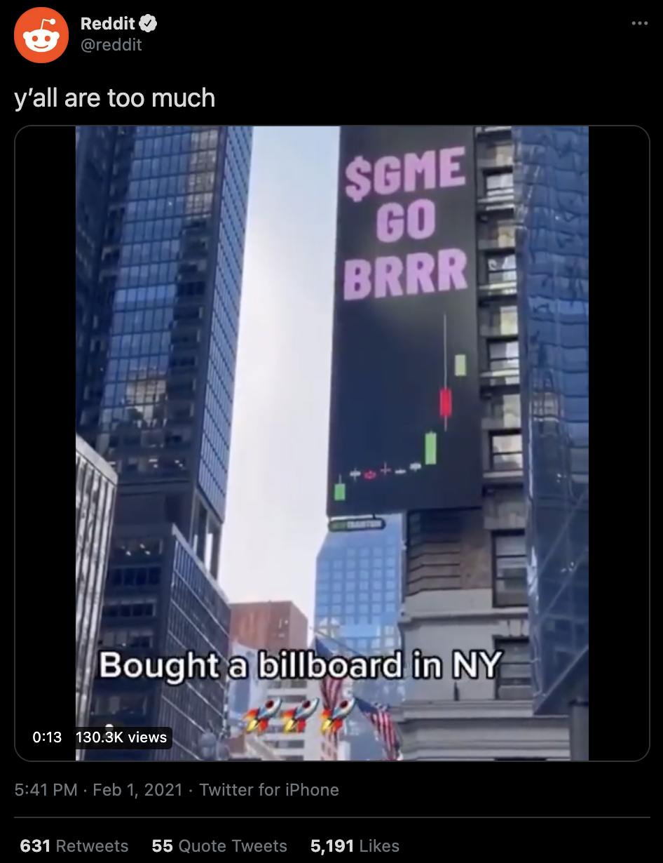 A GameStop billboard is the most popular Reddit post in history