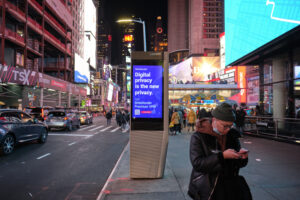 LinkNYC billboard network in New York with Blindspot