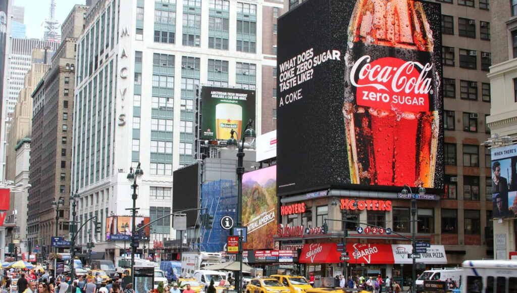 Penn Station billboard NYC