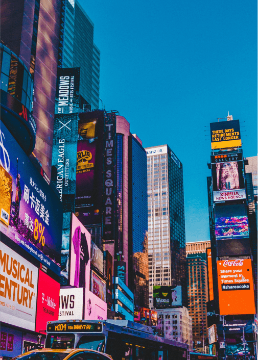Billboards in New York Times Square
