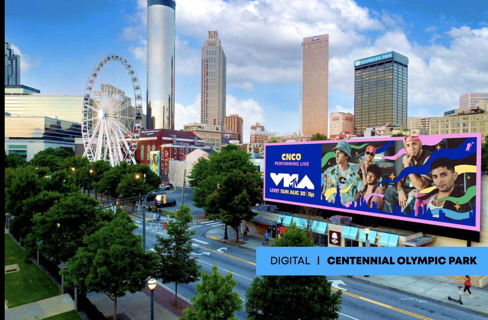 Atlanta Spectacular Billboards: Eye-catching and vibrant advertising displays that contribute to the dynamic cityscape of Atlanta.