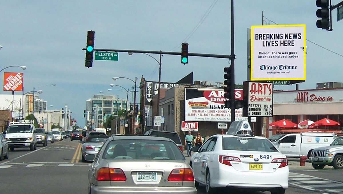 Chicago boulevard digital billboard