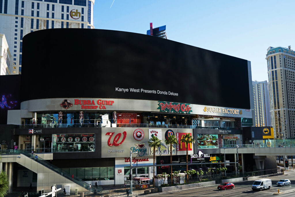 Kanye West ad through Blindspot Las Vegas