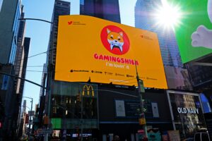 Gamingshiba ad on The Beast billboard with Blindspot