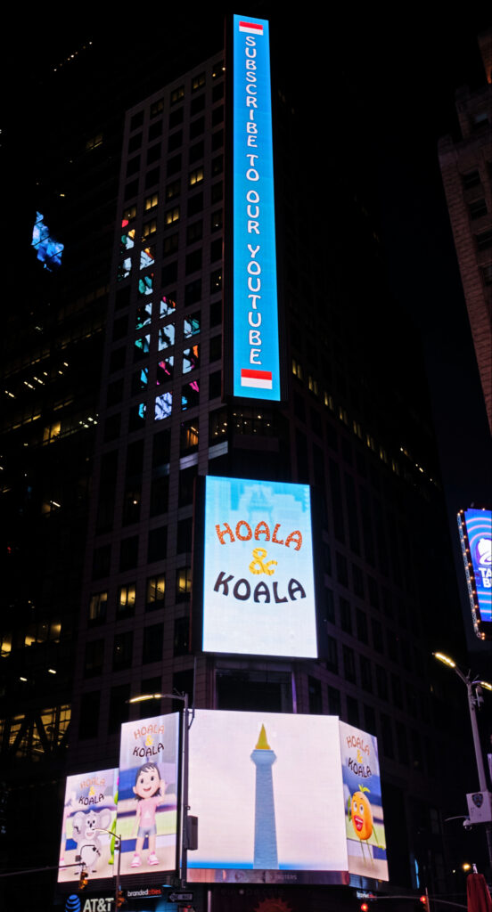 Hoala Koala ad on Thomson Reuters billboard through Blindspot