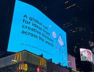 Our Sustainable Future on The Beast digital billboard through Blindspot