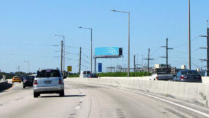 Miami billboard on the highway with Blindspot