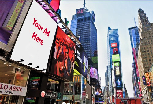 Sunglass Hut's Blindspot billboard in Times Square