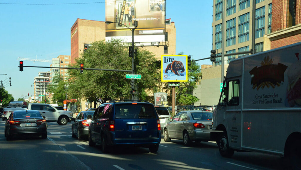 Chicago street digital bilboards