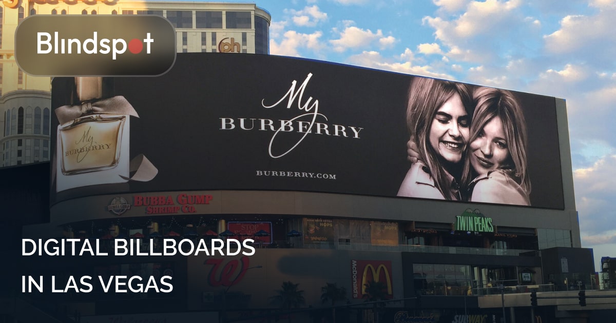 Digital Billboards in Las Vegas: Bright and dynamic electronic advertisements lighting up the famous Las Vegas Strip.
