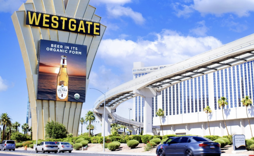 Westgate Hotel Las Vegas digital billboard