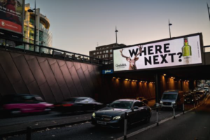 Euston Road Underpass billboard with Blindspot