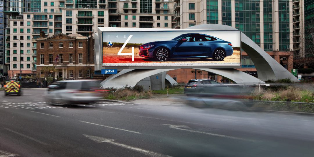 Make a statement with Vauxhall Cross Island billboard by Blindspot. Maximize brand impact and captivate audiences with compelling advertising.