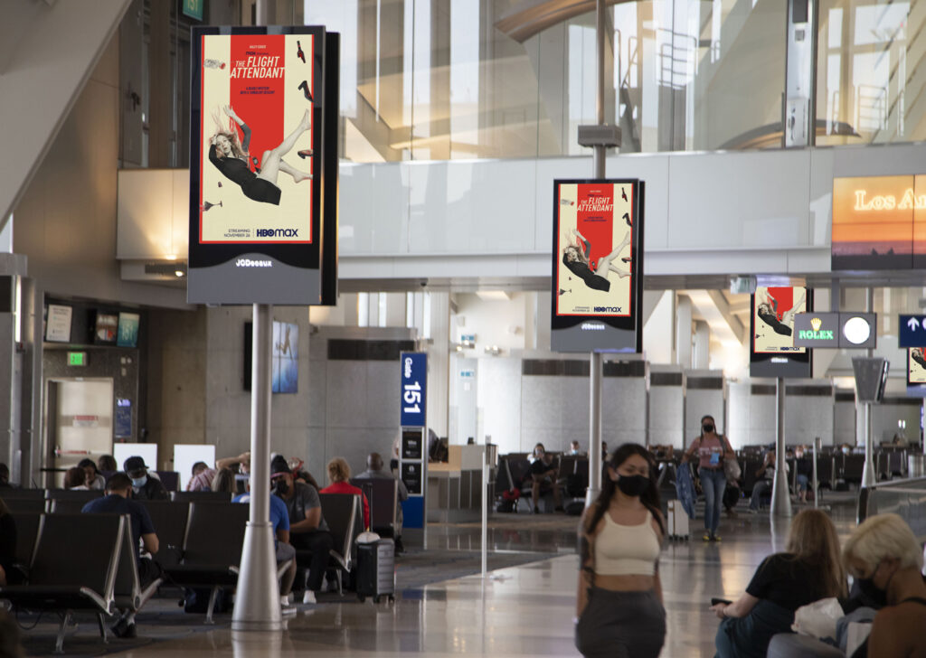 Boost brand visibility with Blindspot billboards at Los Angeles airport. Engage travelers, captivate globally! 
