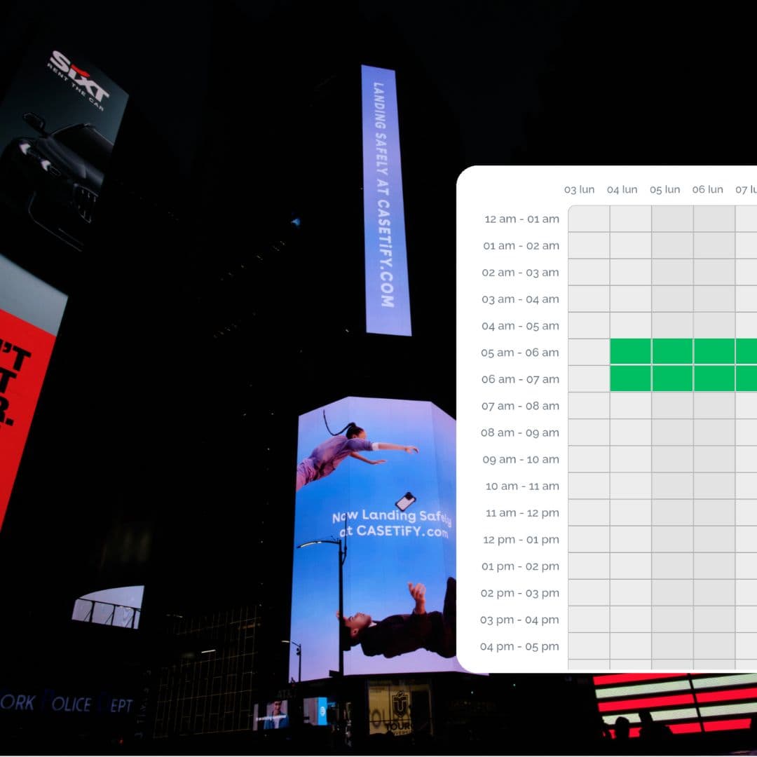 DOOH scheduling interface
