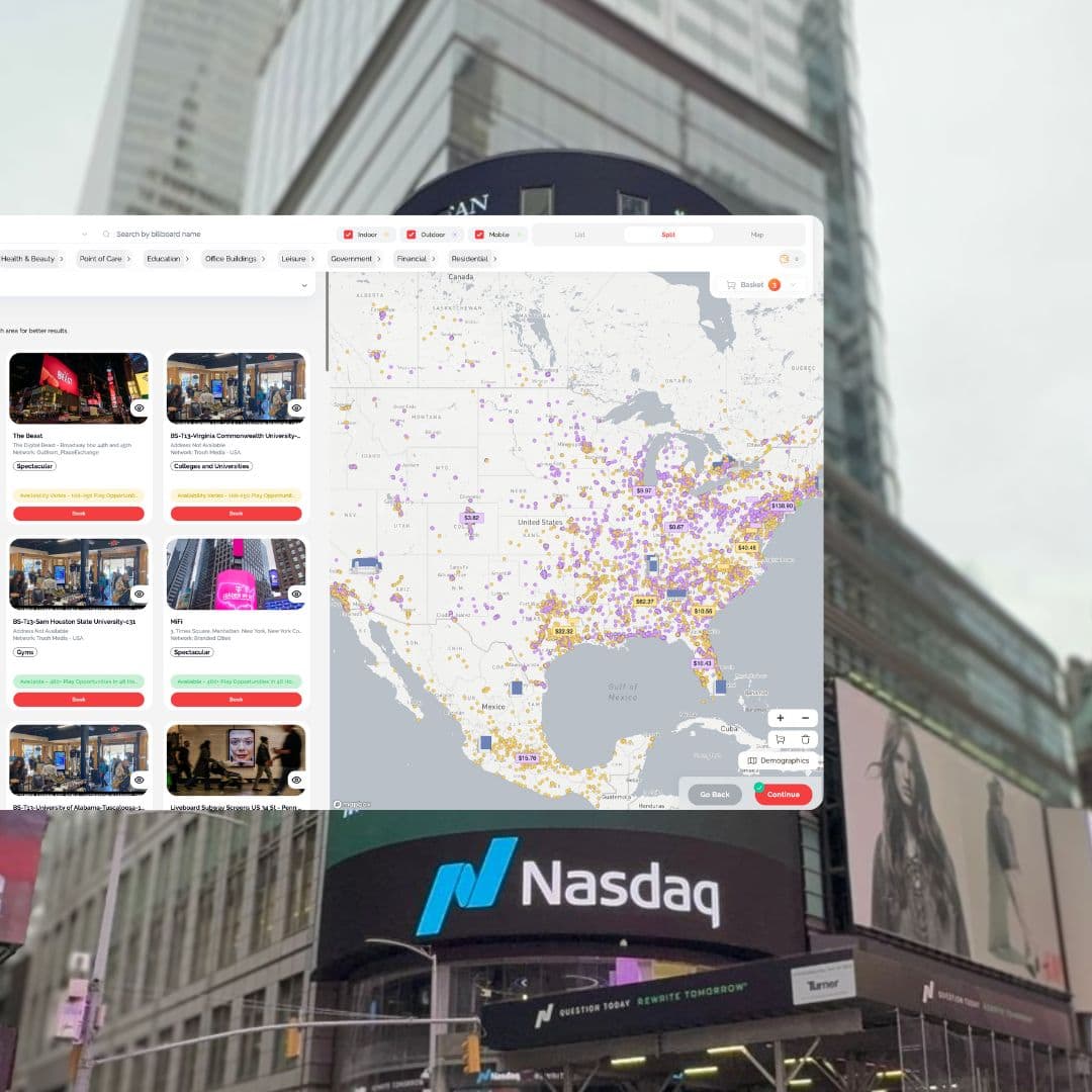 Blindspot UI on Nasdaq billboard