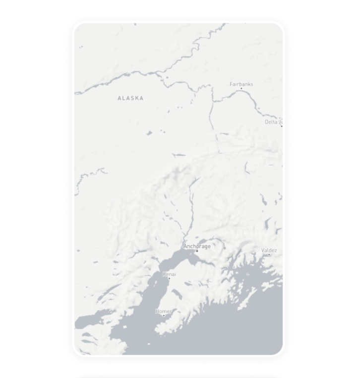 Digital out-of-home advertising inventory card for Alaska