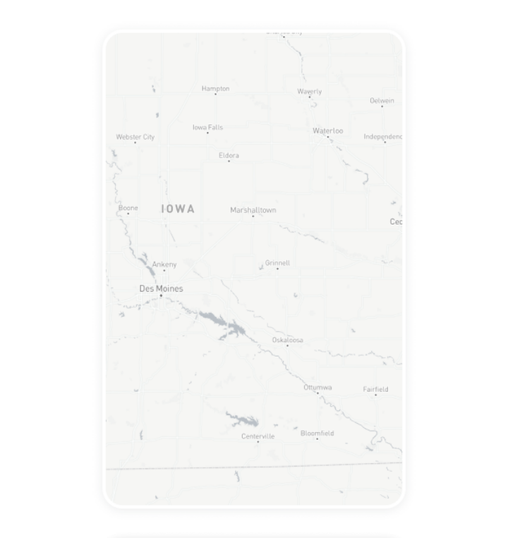 cards-Iowa Digital out-of-home advertising inventory card for Iowa