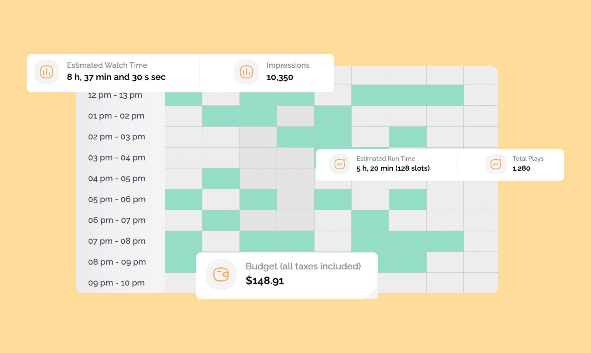 Pick only the hours you want